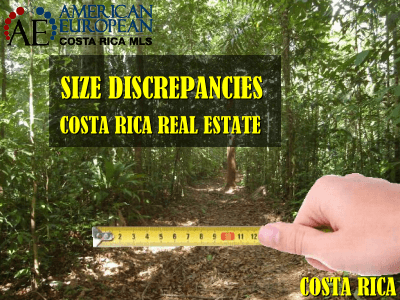 Discrepancies in the size of Costa Rica real estate