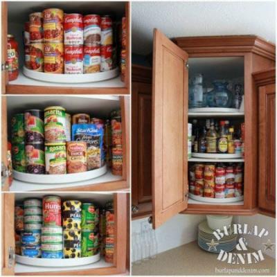 use a Lazy Susan in your kitchen cabinets in Costa Rica