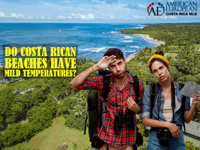 Do Costa Rican beaches have mild temperatures?
