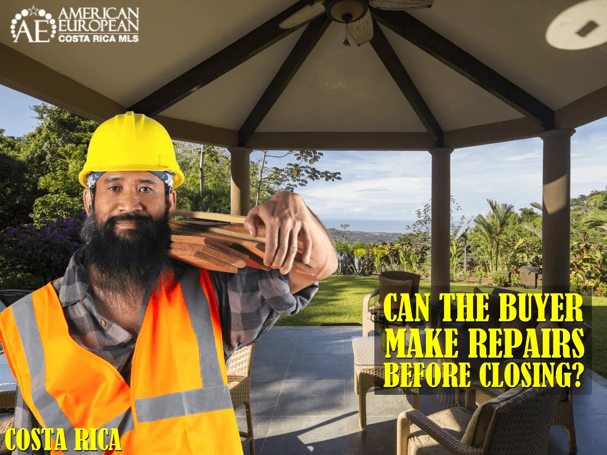 Can a buyer make repairs before closing?